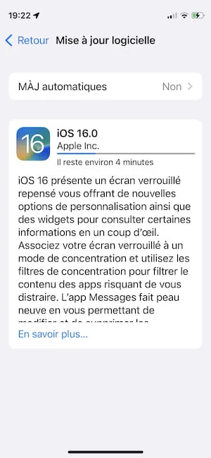 telecharger ios16 iphone