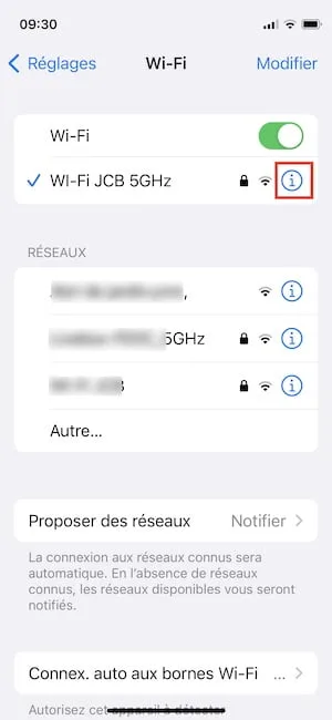 Afficher le mot de passe WiFi de son iPhone (iOS 16) 2 voir mot de passe wi-fi ios 16