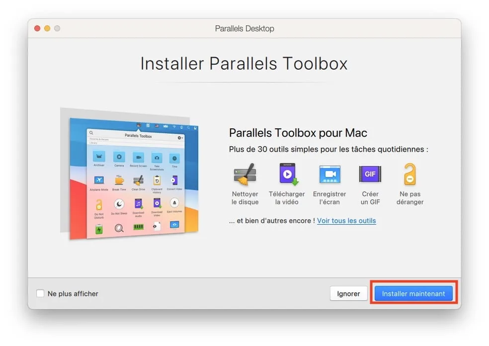 installer Parallels ToolBox macos ventura