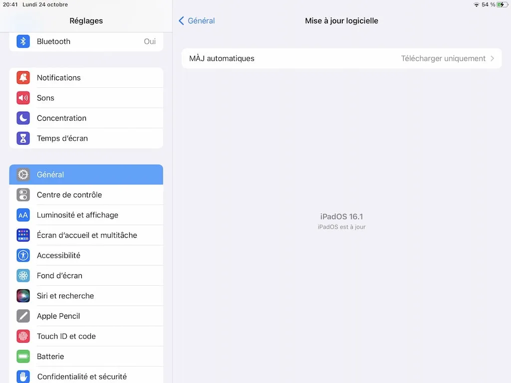 ipados 16.1 version finale pour iPad