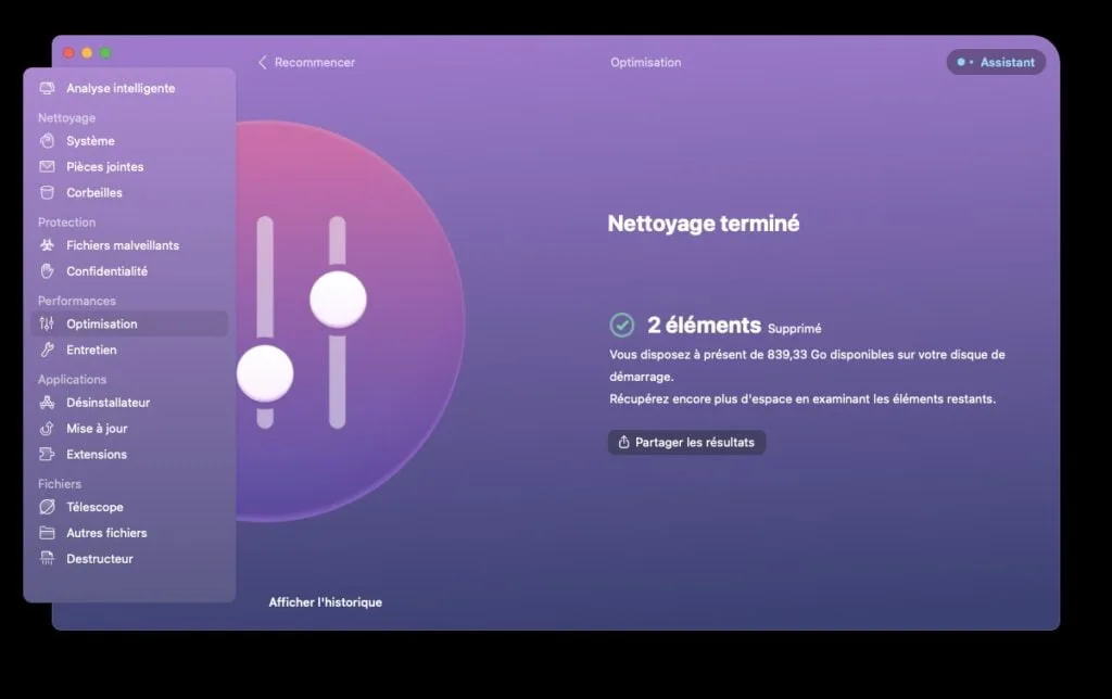 nettoyer element lancement macos ventura