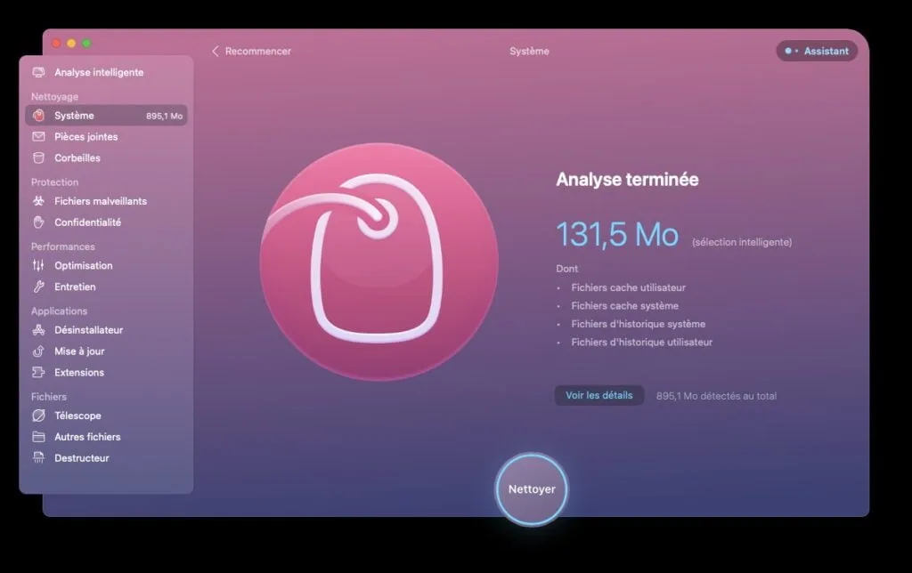 nettoyer fichiers systeme ventura