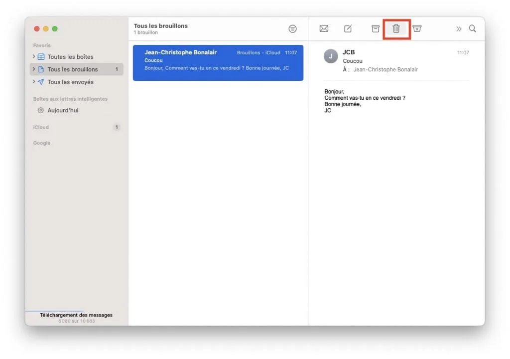 supprimer email envoye par erreur