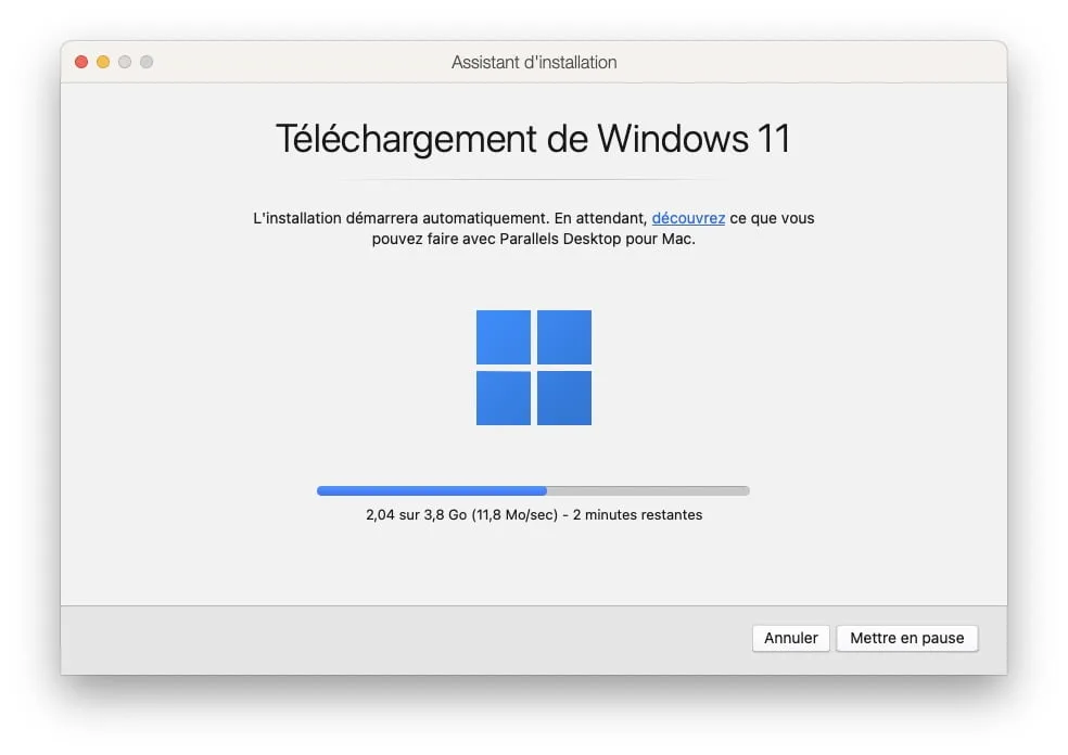 windows 11 sous macos ventura