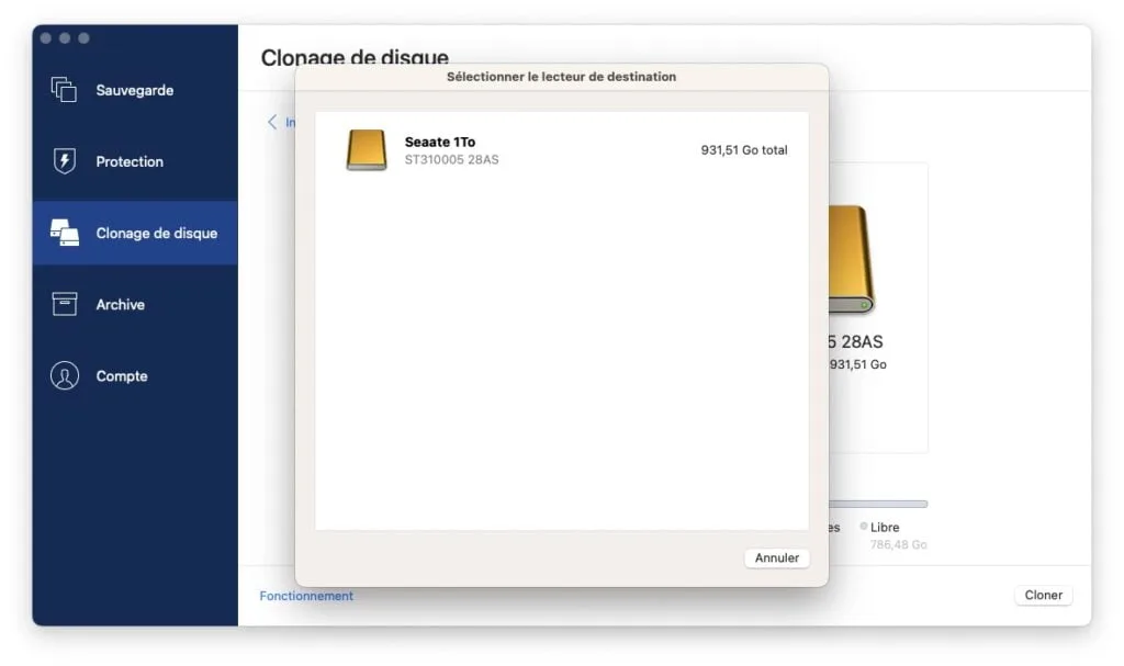 cloner ventura copier disque a disque