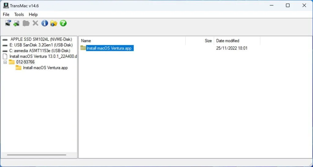 create macOS Bootable usb drive on Windows Transmac
