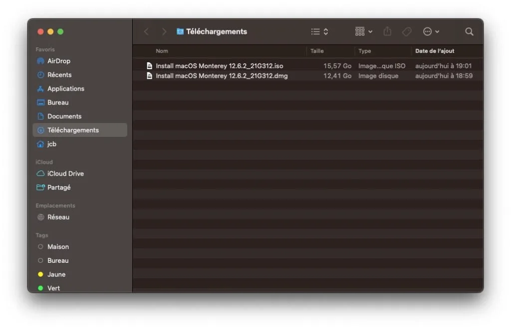Télécharger macOS Monterey ISO / DMG 5 creation ISO et DMG Monterey