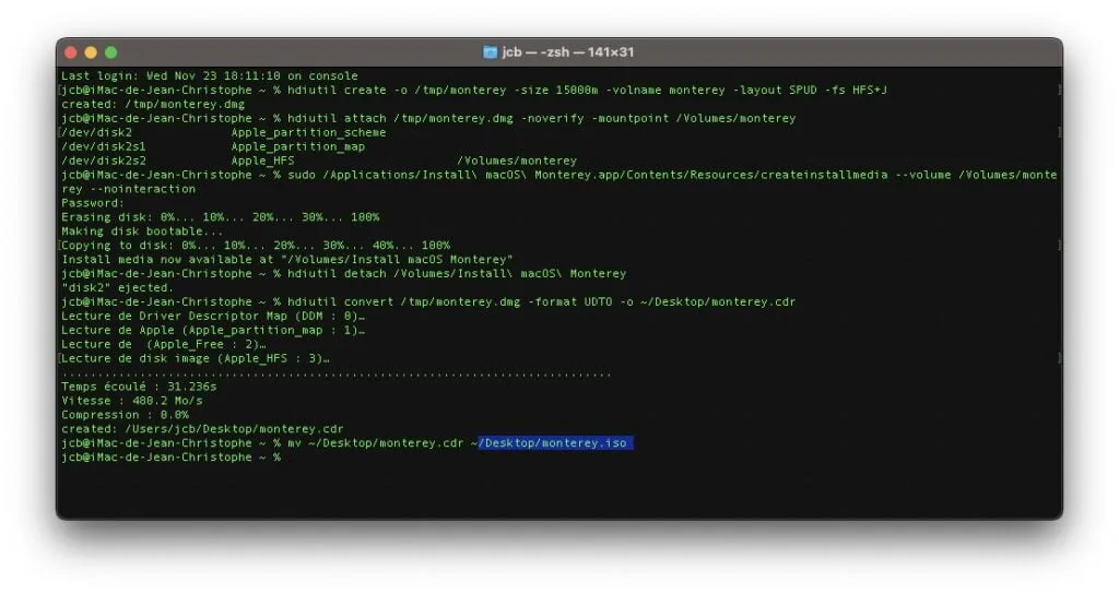 Télécharger macOS Monterey ISO / DMG 1 creer monterey ISO