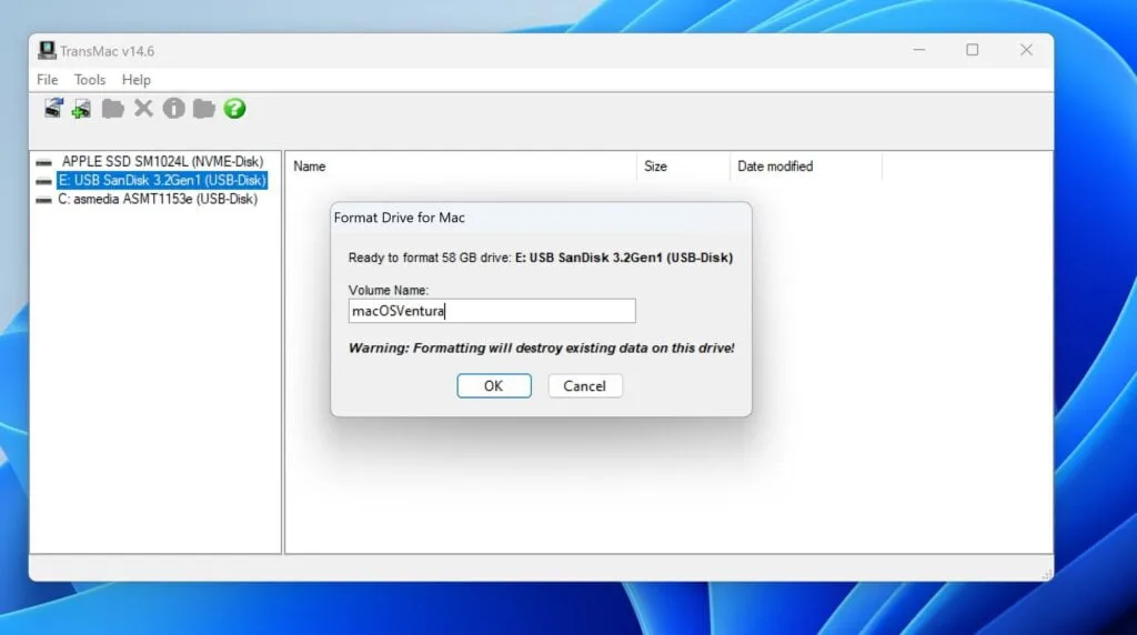 formatage cle usb macos windows 10 11