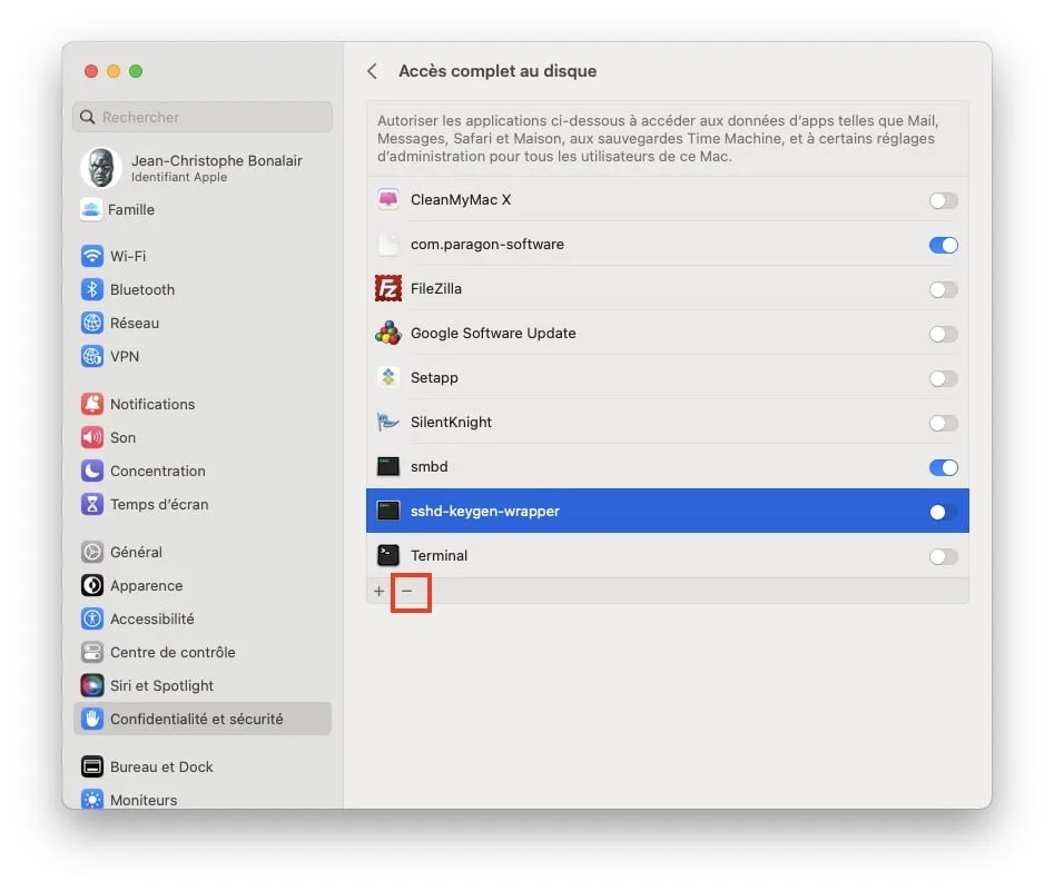 supprimer sshd-keygen-wrapper