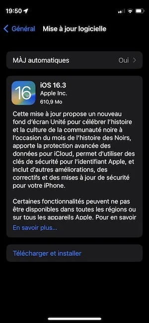 Telecharger iOS 16.3