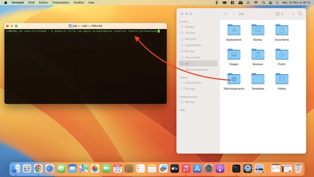 Changer lemplacement par defaut des captures decran sur Mac