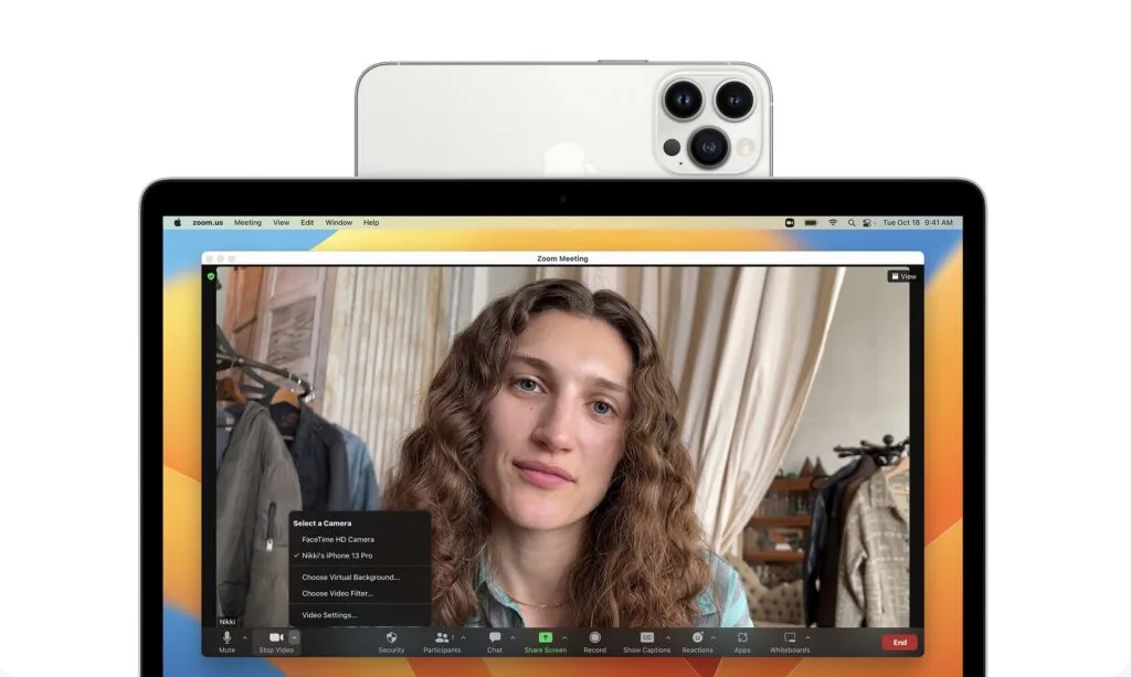 Utiliser iPhone comme webcam sur Macbook