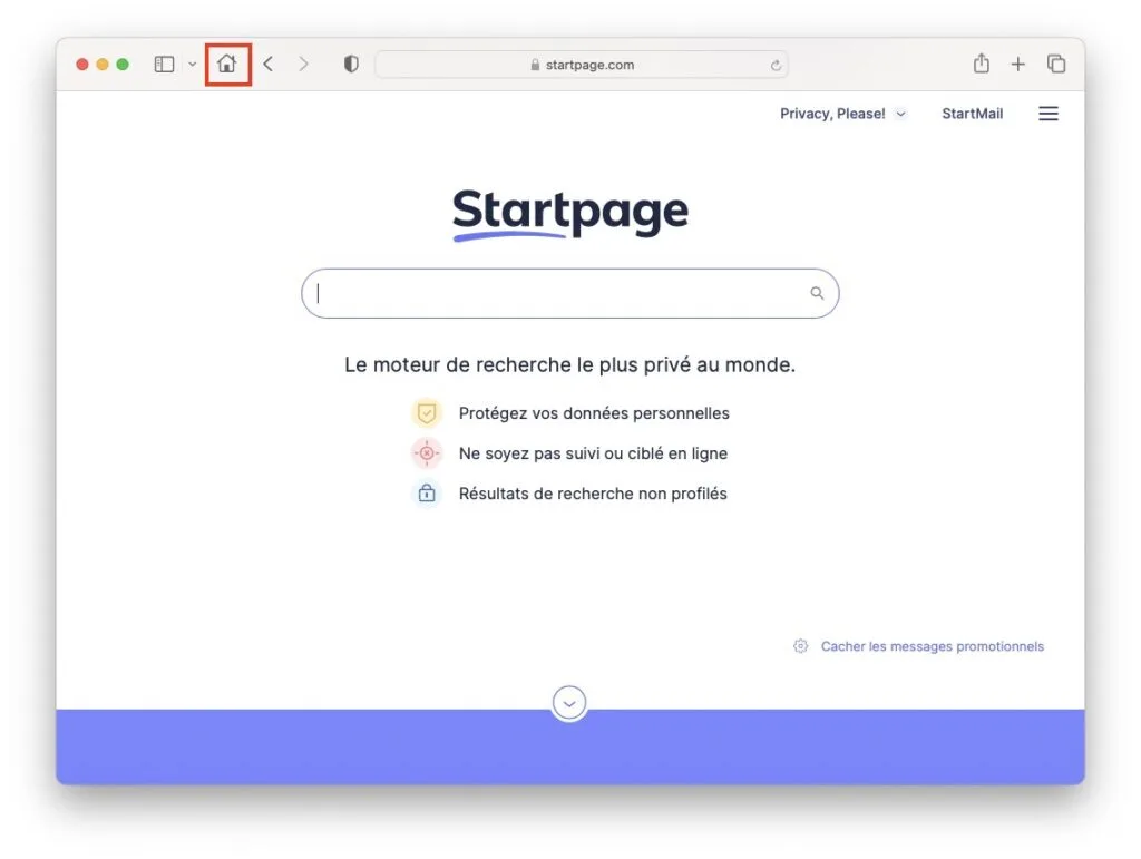 definir une page d accueil pour safari sur mac