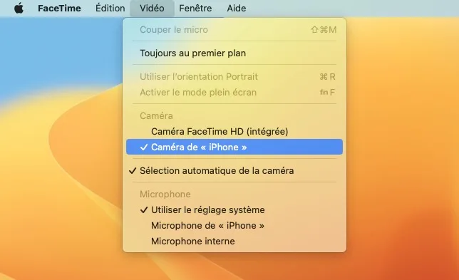 faire un facetime sur mac avec son iphone