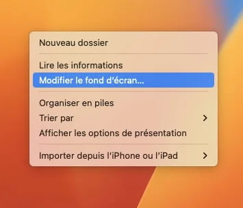 modifier le fond d ecran macos ventura