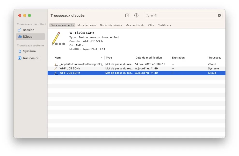 mot de passe wifi mac comment faire