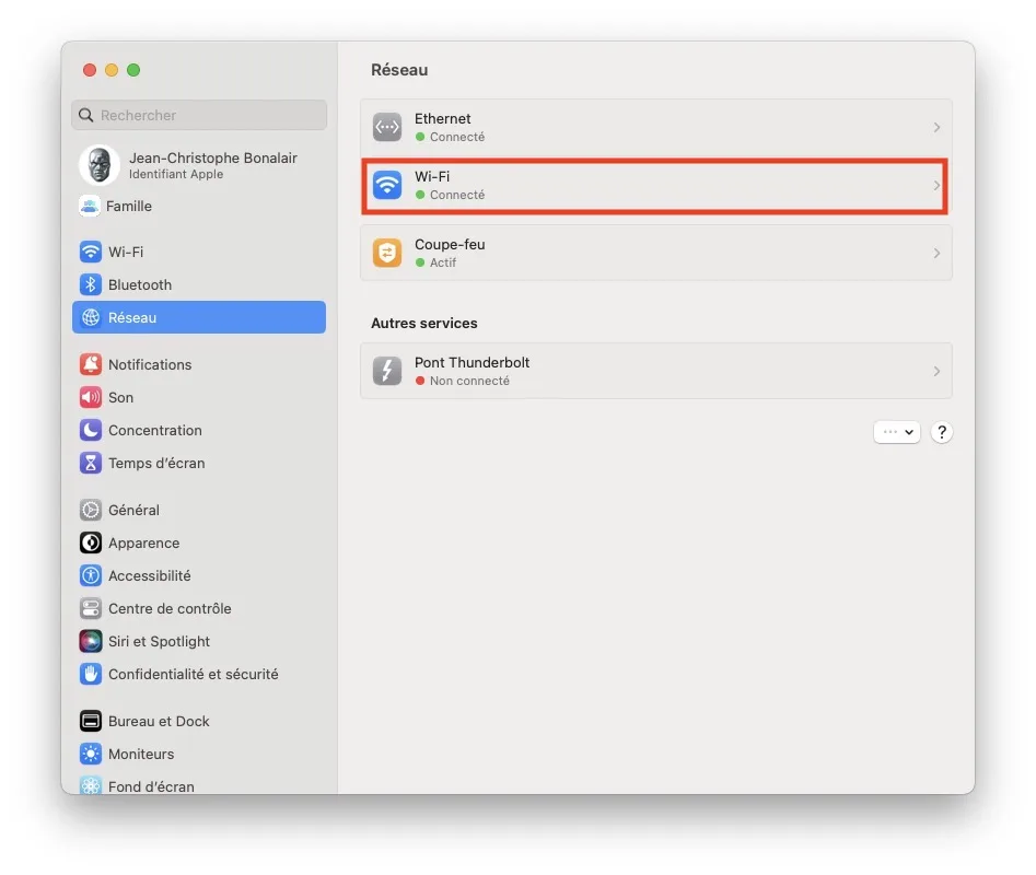 recuperer son mot de passe wifi sur Mac