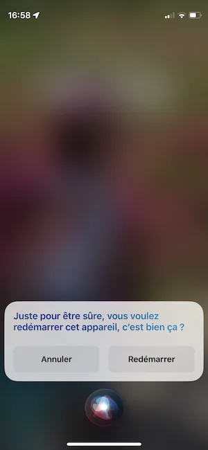 redemarrer iphone Siri