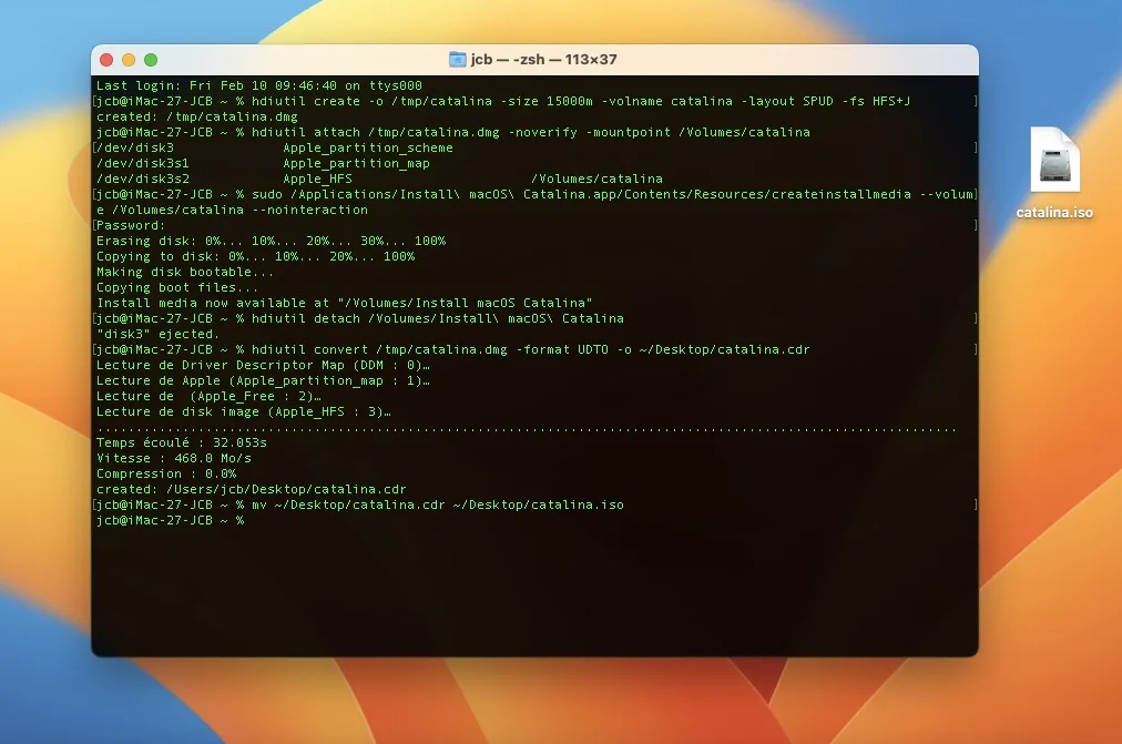 telecharger catalina ISO complet