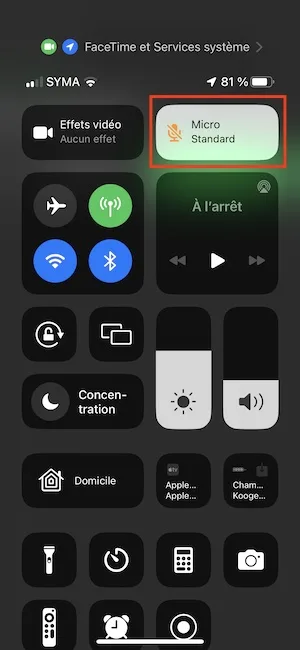 Activer isolement de la voix sur iPhone