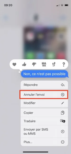 annuler lenvoi dun message sur iphone