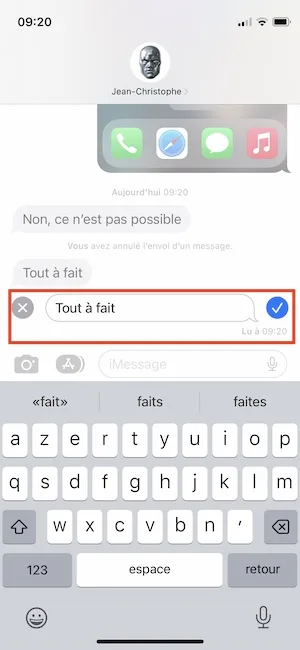 modifier message sur iphone ios 16