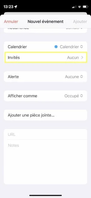 Programmer un appel FaceTime sur iPhone / iPad 4 ajouter invites pour facetime