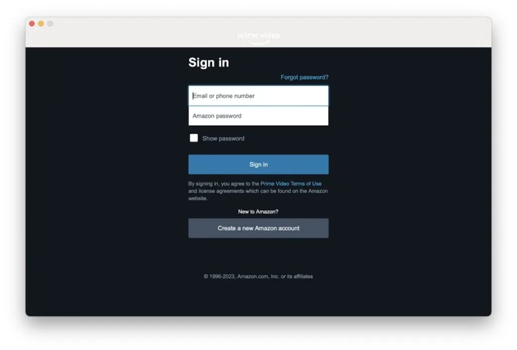 app amazon prime video mac