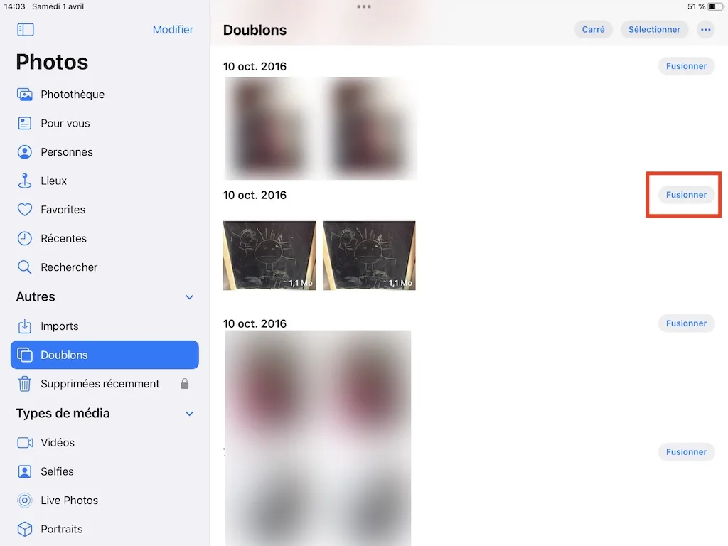 comment supprimer les doublons sur iphone