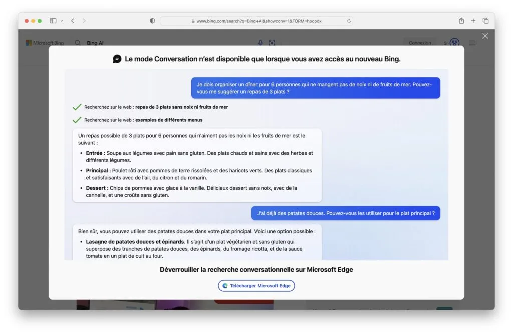 comment telecharger edge pour mac avec nouveau Bing