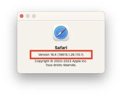 connaitre version dune application sur mac