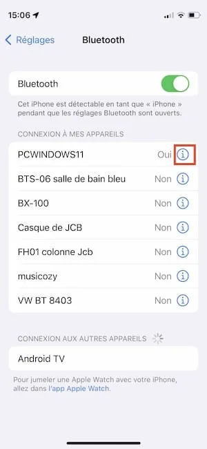connecter iphone windows pour envoyer messages