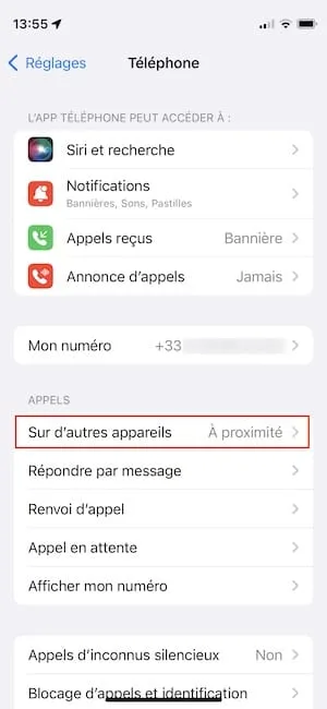 desactiver facetime audio depuis iphone pour le mac