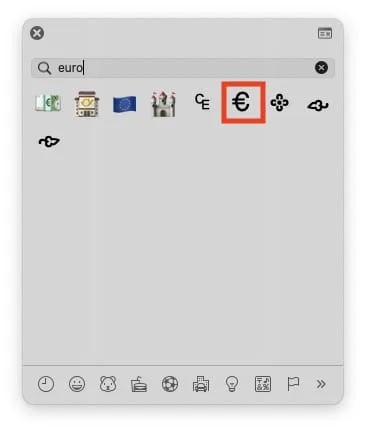 ecrire euro sur un clavier apple mac