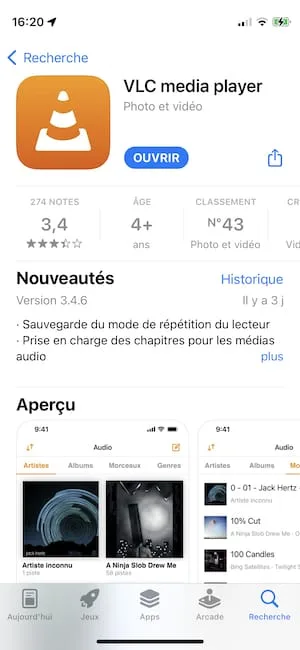 comment copier un film sur son iPhone avec VLC media player