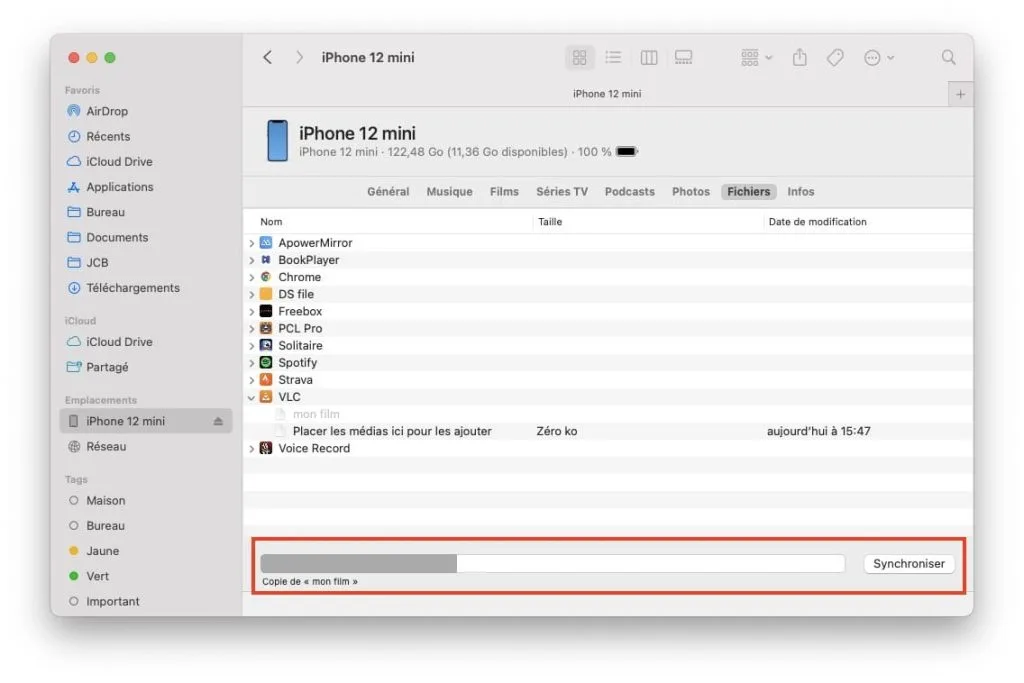 copier series sur iphone avec vlc