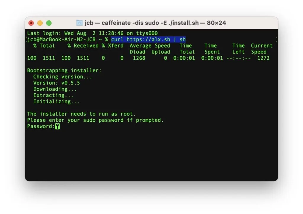 installer asahi linux terminal mac