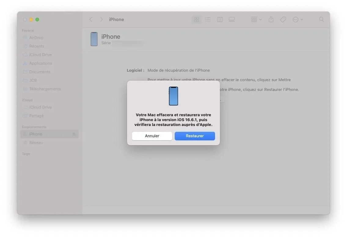 Downgrade iOS 17 vers iOS 16 pour iPhone 6 comment revenir a ios 16