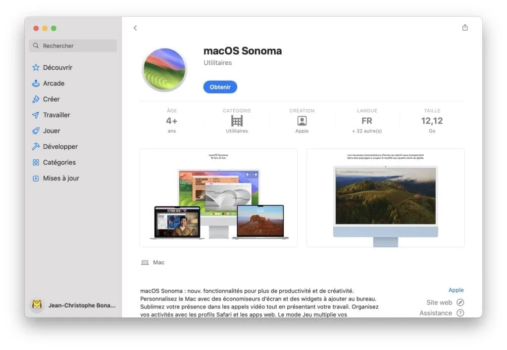Installation propre macOS Sonoma (14.0) 3 macOS Sonoma fichier installation