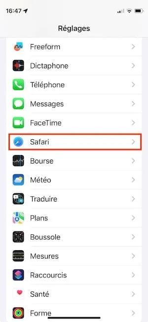 profil safari ios 17