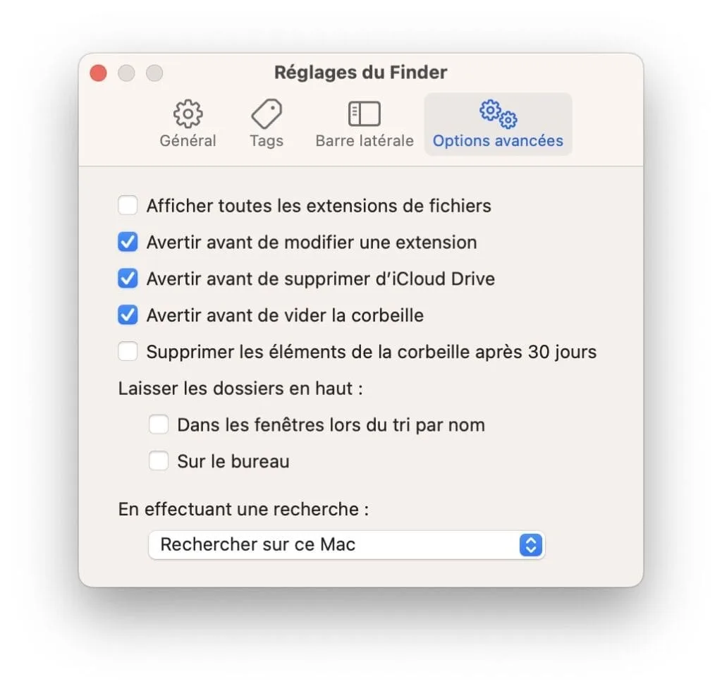 raccourci clavier mac reglages