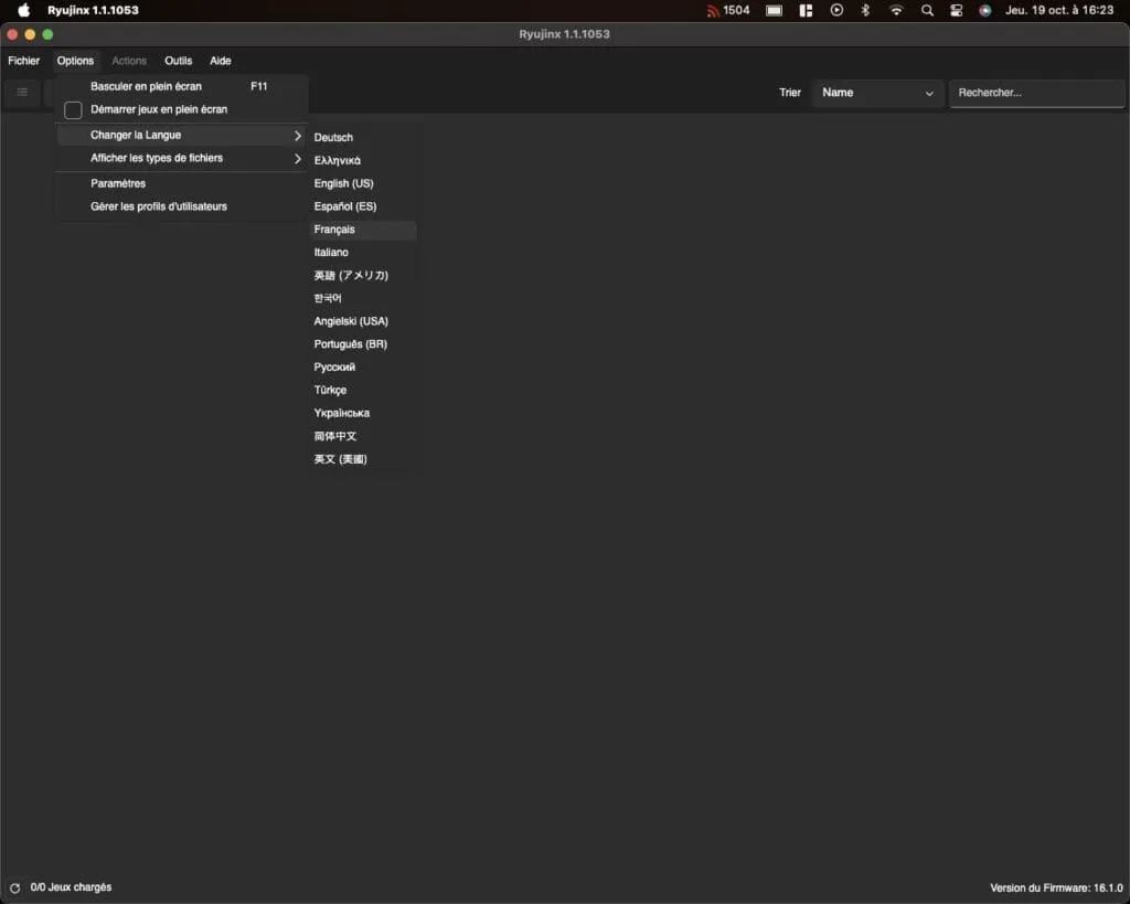 Ryujinx emulateur switch mac