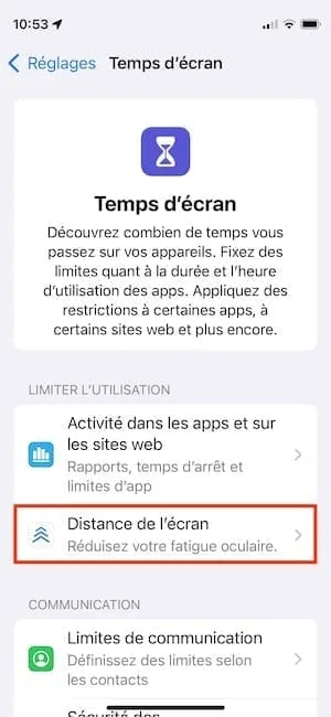iphone distance de l ecran comment faire