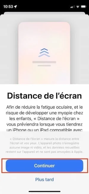 proreger sa vue sur iphone avec distance ecran