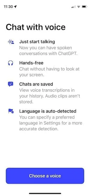 chat with voice chatgpt iphone