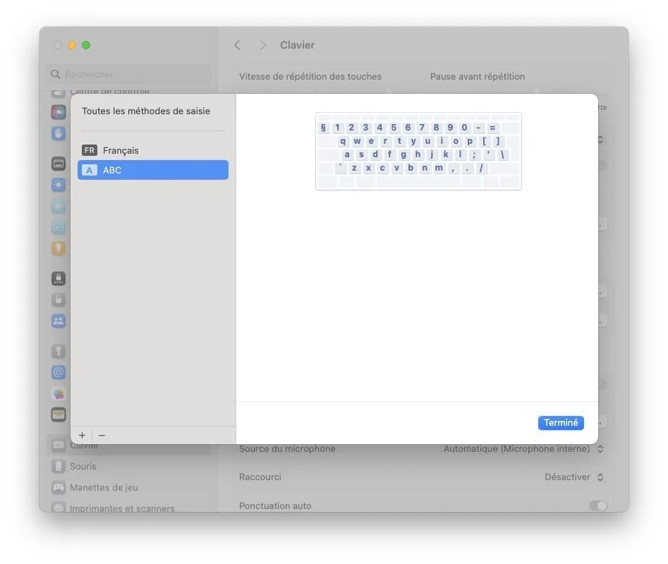 clavier qwerty macos