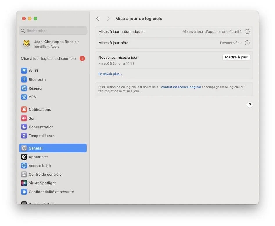 macOS Sonoma 14.1.1