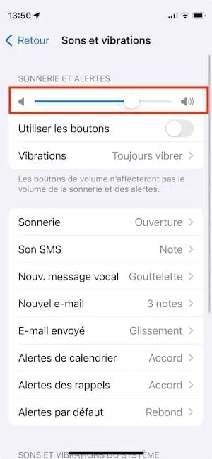Comment modifier le volume de l'alarme sur iPhone / iPad (faible, fort avec vibrations) 2 changer volume alarme iphone