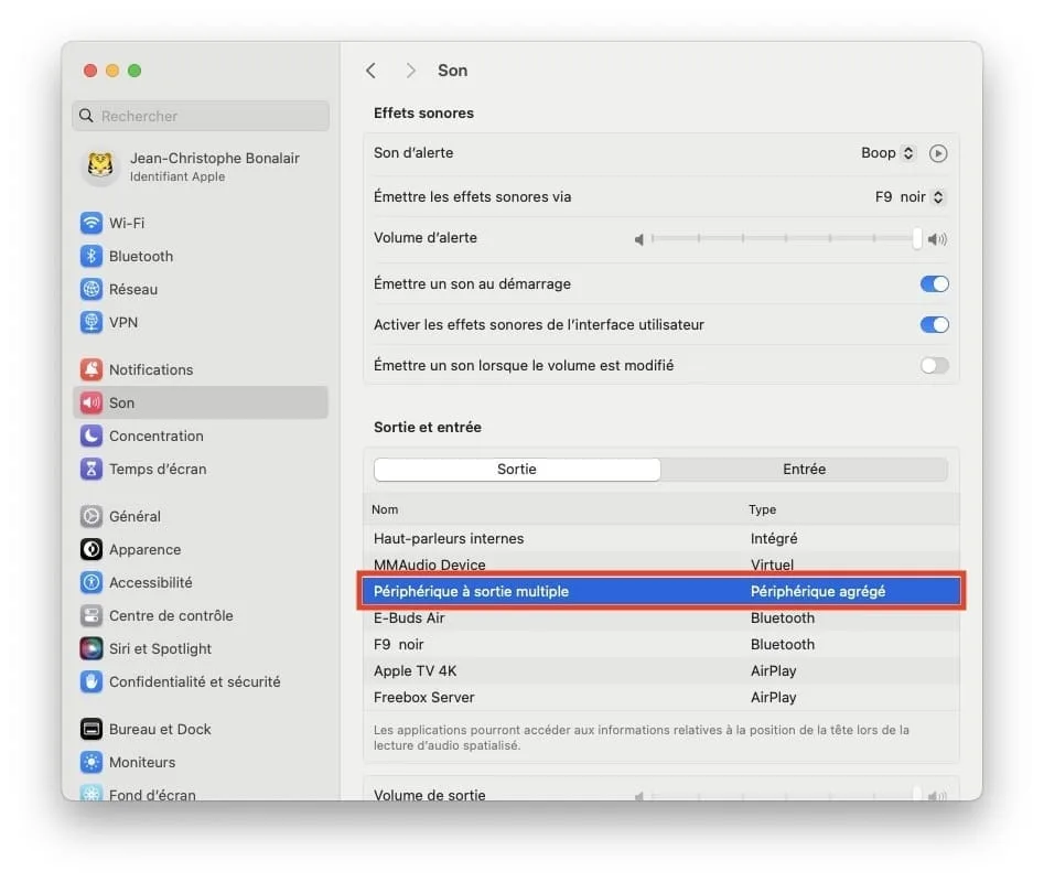 diffuser de la musique mac sur deux casques en même temps